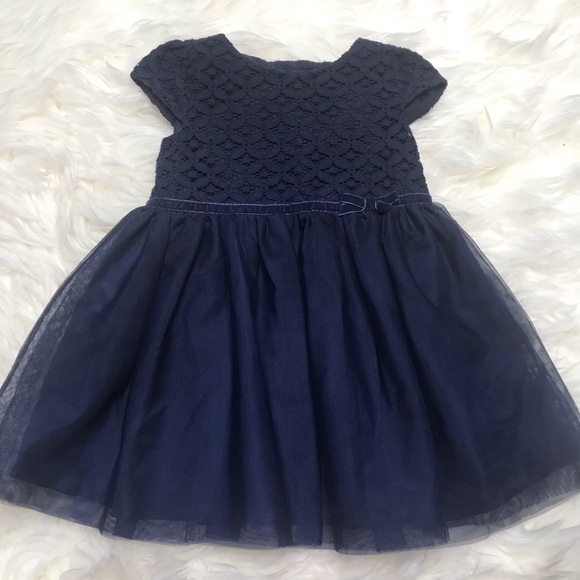 Carter's | Dresses | 33 Carters Special Occasion Navy Blue Fancy Dress Size  9 Months